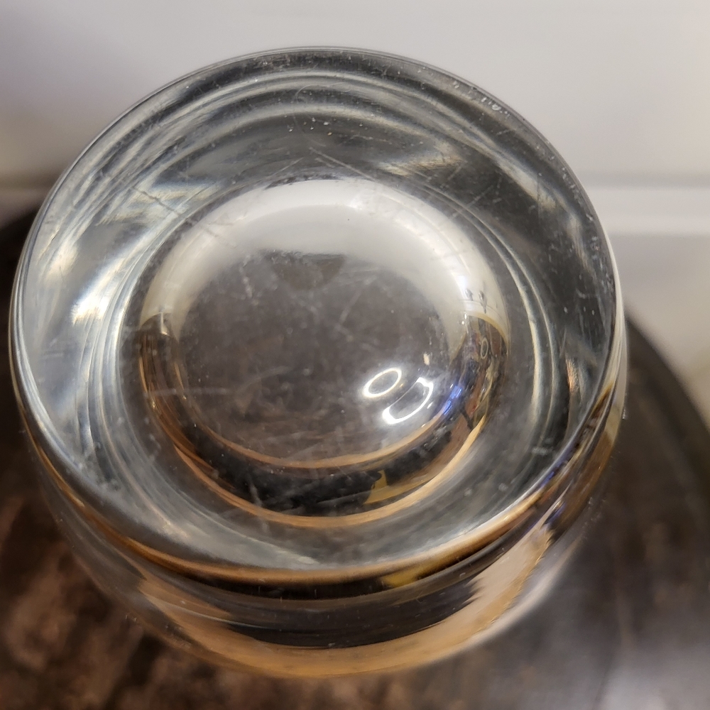 Vintage Heavy Glass Swedish Vase 6.33" - Picture 6 of 10